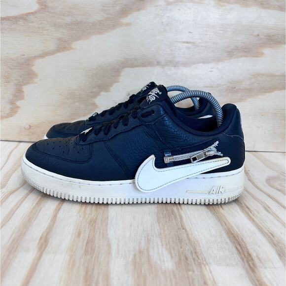 Nike - Air Force 1 '07 PRM Zip- Sneakers - Black - Men's - 8 - CW6558-001 - Picture 3 of 9